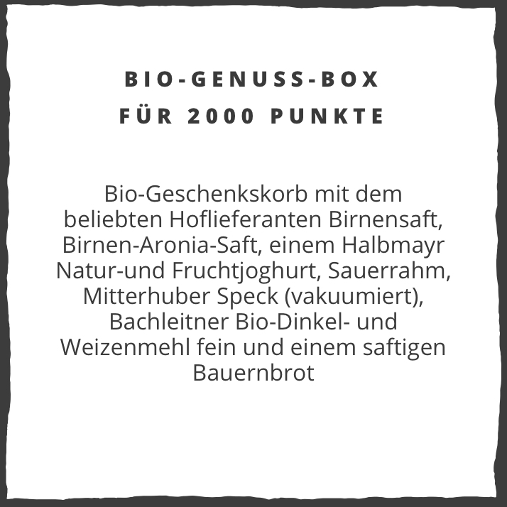 Bio-Genussbox für 2000 Punkte