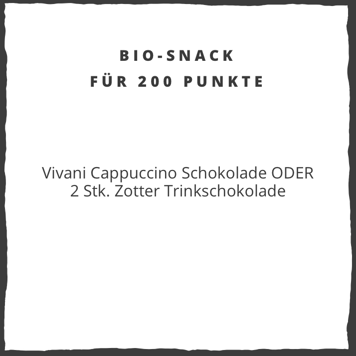 Bio-Snack für 200 Punkte